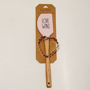 Rae Dunn Artisan Collection LOVE WIN Silicone Spatula and Cookie Cutter Set NWT